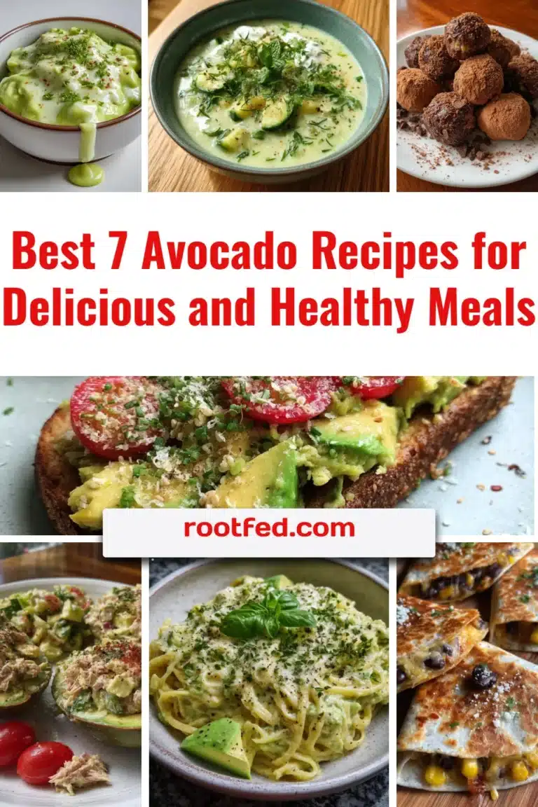 Best 7 Avocado Recipes for Delicious and Healthy Meals 16 A colorful array of dishes showcasing avocado recipes for healthy meals.