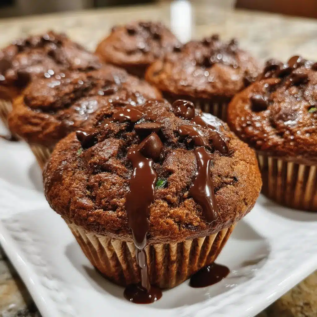 Zucchini Double Chocolate Muffins