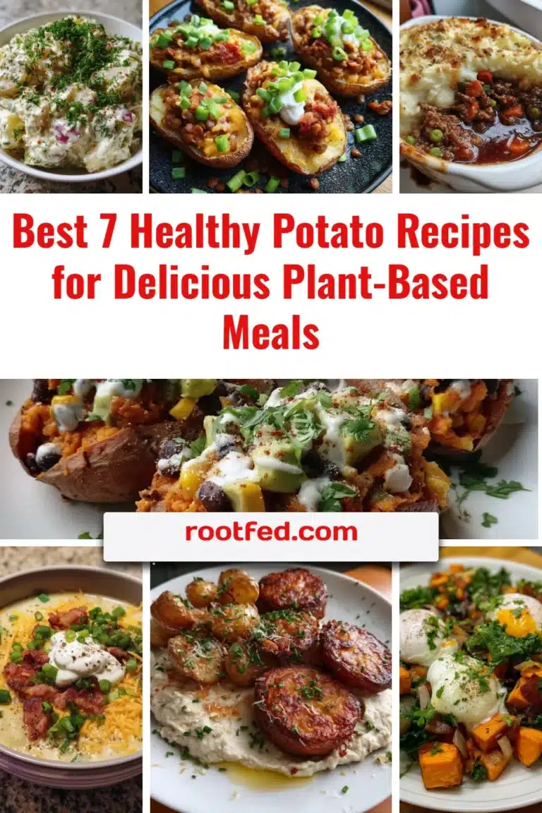 Best 7 Healthy Potato Recipes for Delicious Plant-Based Meals 38 A variety of colorful healthy potato dishes for plant-based meals
