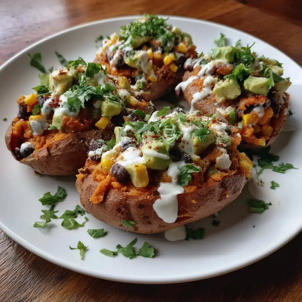 Stuffed Sweet Potato with Black Beans