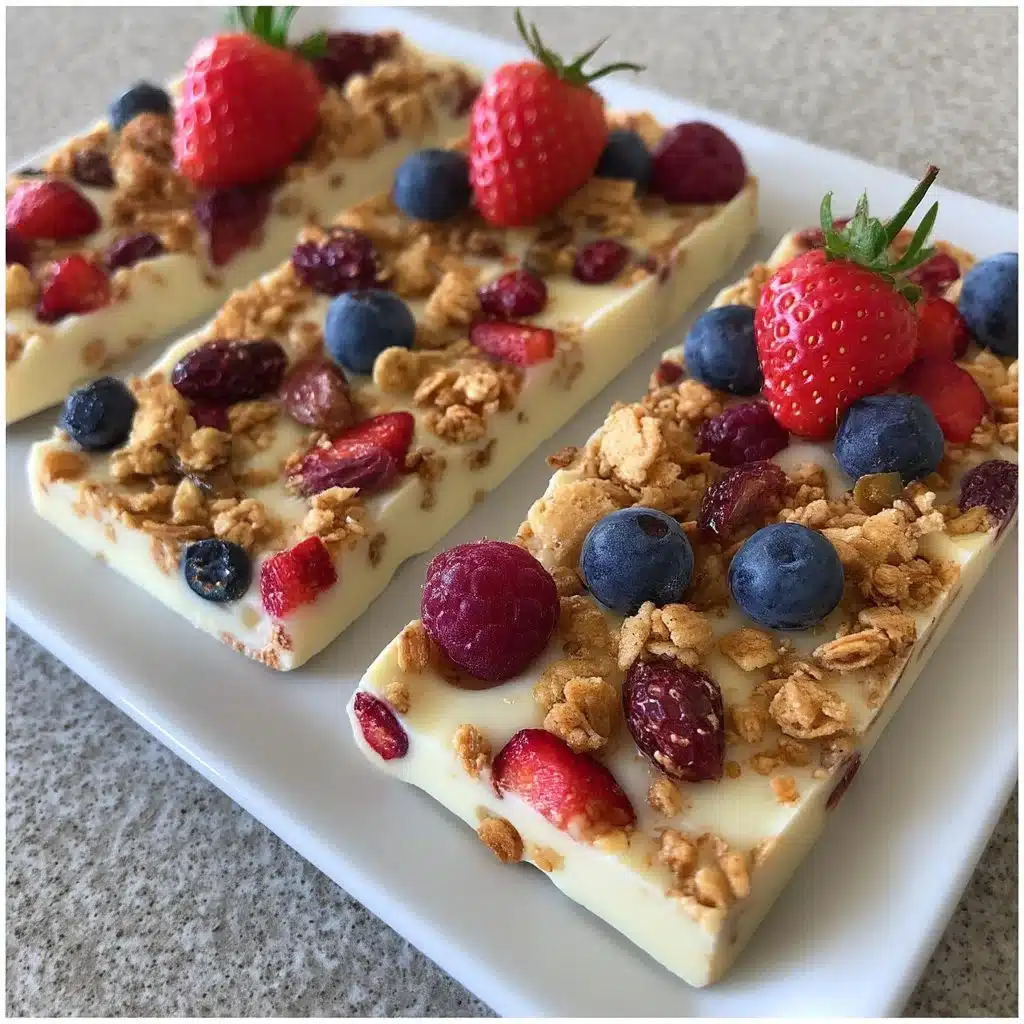 Best 7 Healthy Snack Ideas for Guilt-Free Indulgence 6 Frozen Yogurt Bark with Berries and Granola