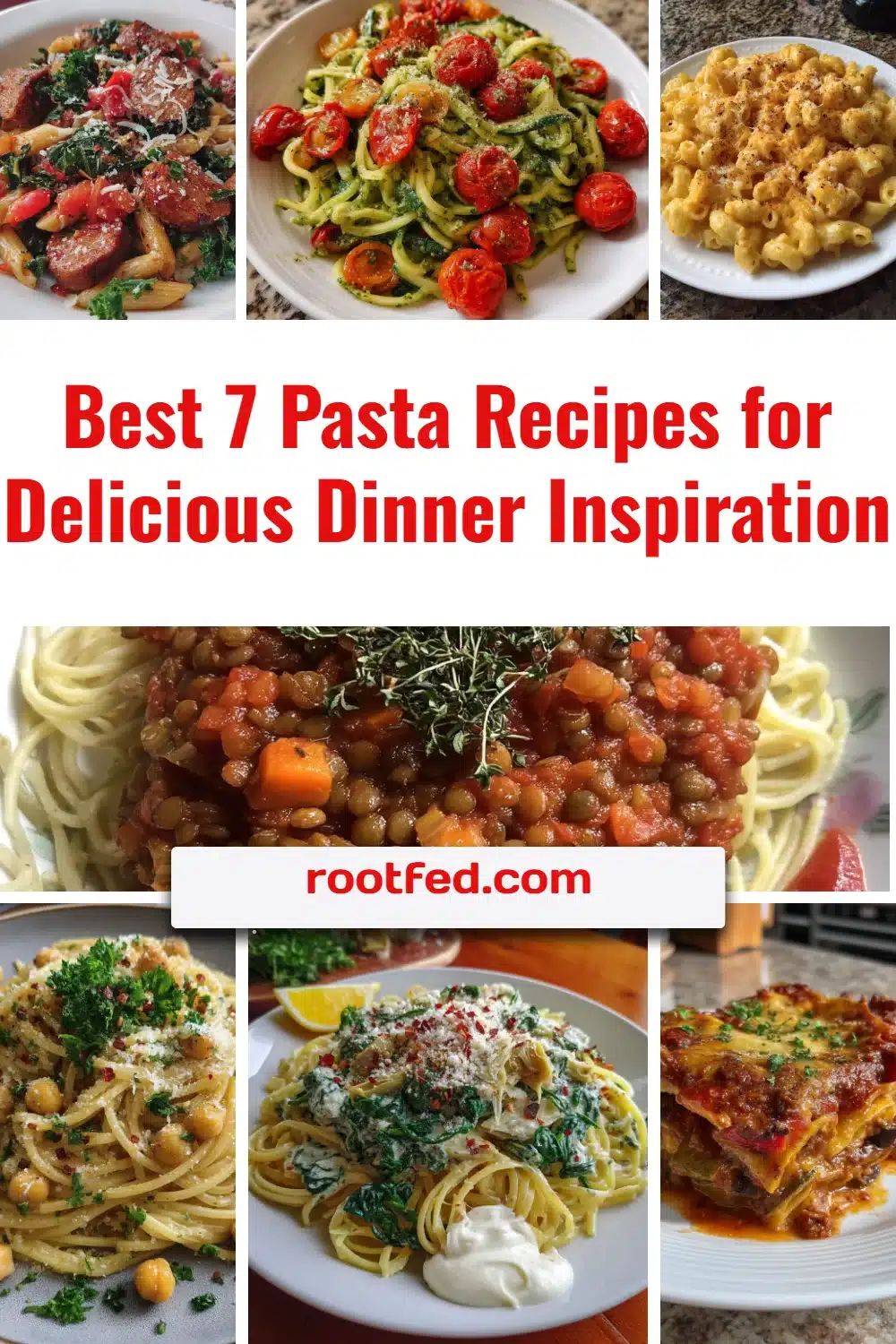 A variety of delicious pasta recipes for dinner inspiration