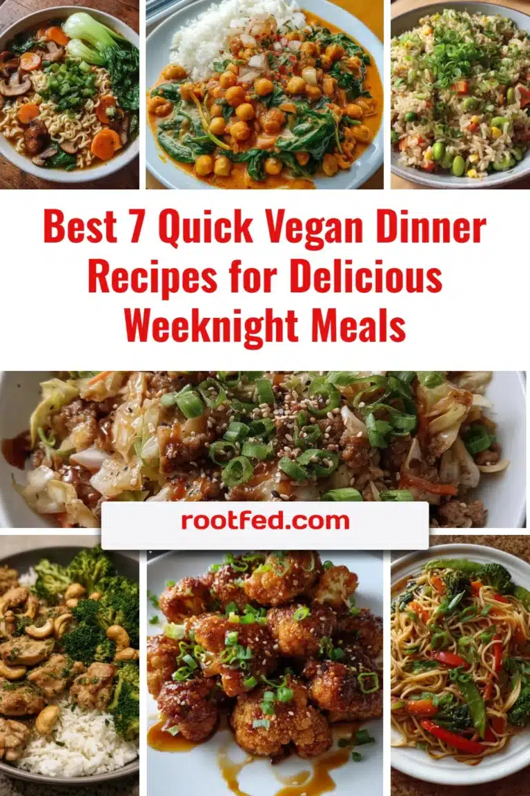 Quick vegan dinner recipes for easy and delicious weeknight meals