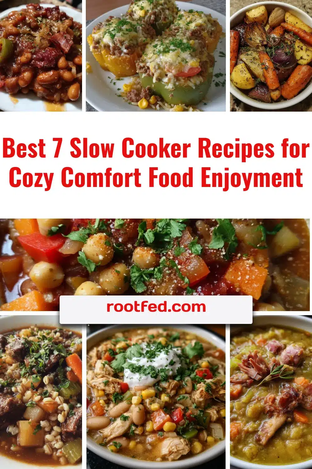 Best 7 Slow Cooker Recipes for Cozy Comfort Food Enjoyment 1 A collection of slow cooker recipes for cozy comfort food dishes.