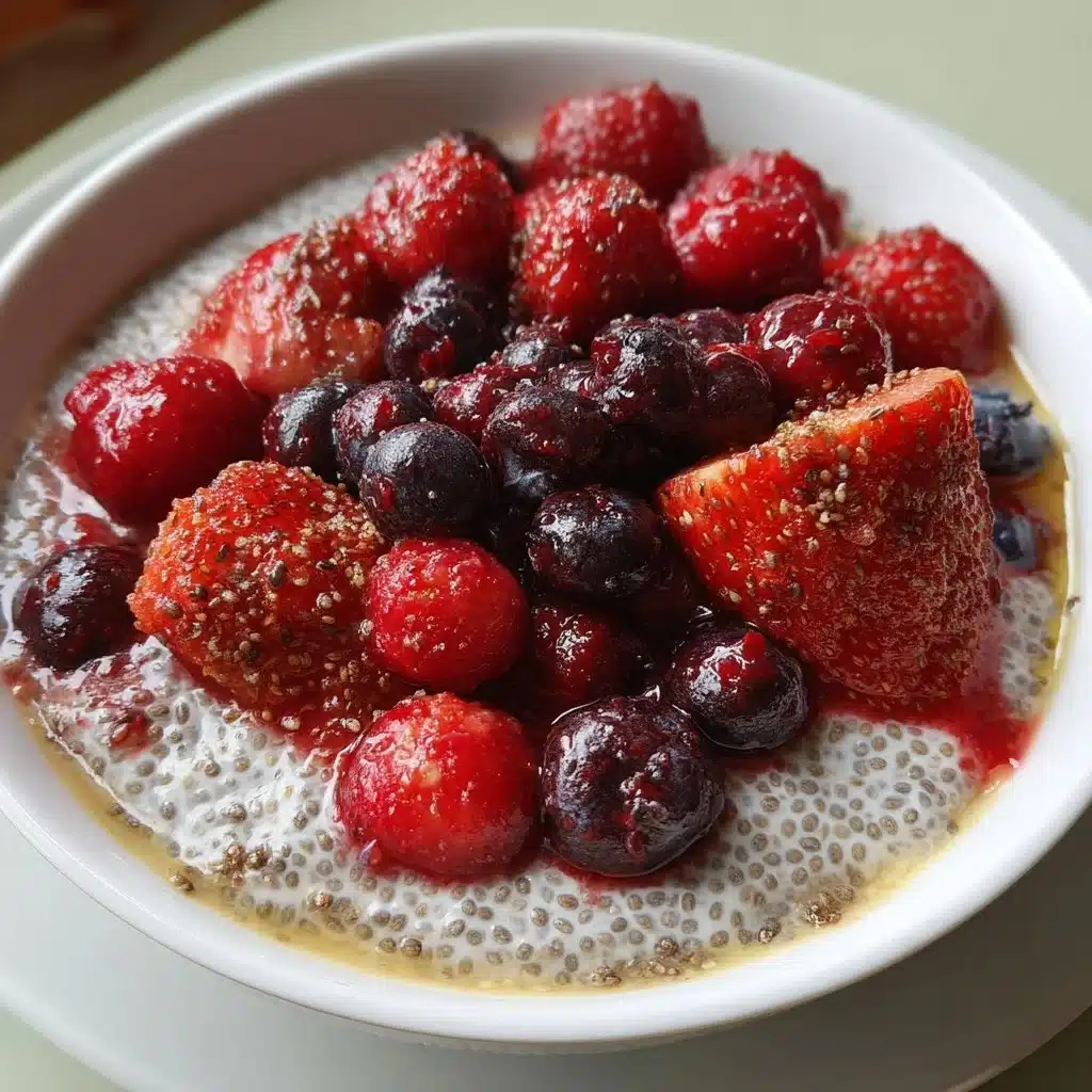 Chia Seed Pudding with Stewed Berries 2 Chia Seed Pudding with Stewed Berries