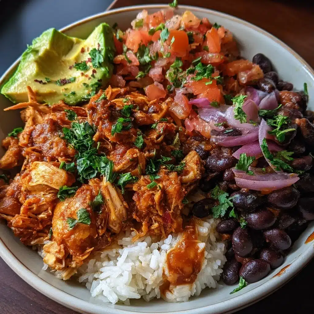 Chicken Tinga Bowl with Extra Black Beans