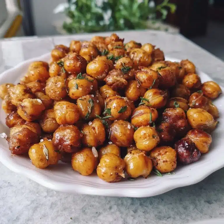 Crispy Roasted Chickpeas 18 Bowl of crispy roasted chickpeas seasoned and ready to eat