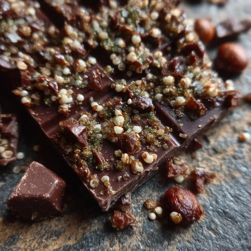 Dark Chocolate Bark with Toasted Quinoa and Sea Salt 2 Dark Chocolate Bark with Toasted Quinoa and Sea Salt