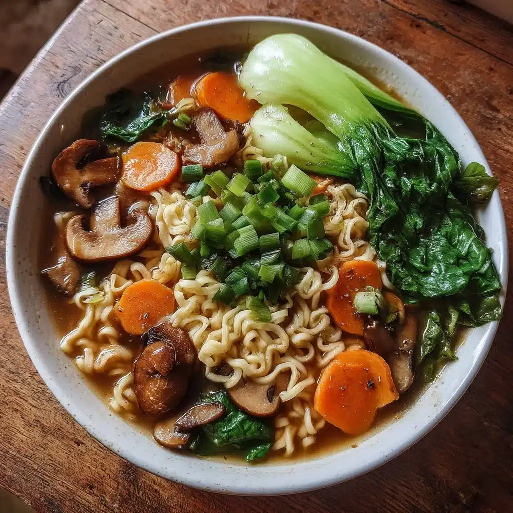Ramen Noodle Soup with Mushroom Broth & Bok Choy 3 Ramen Noodle Soup with Mushroom Broth & Bok Choy