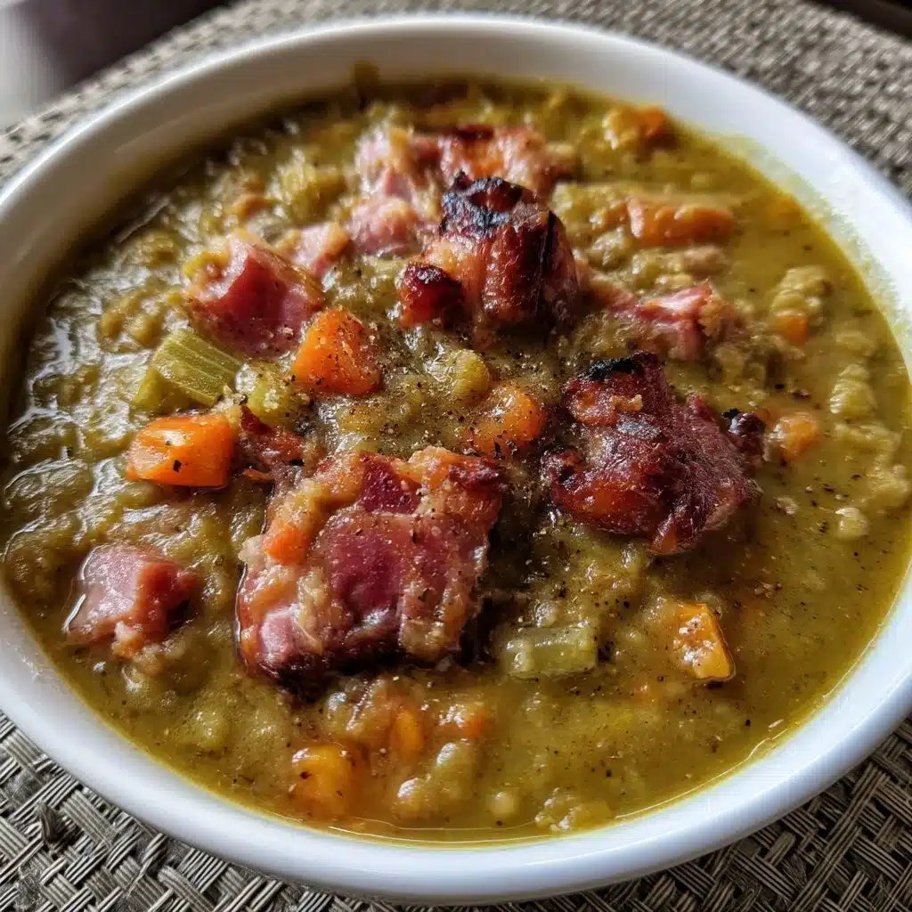 Slow Cooker Split Pea Soup with Ham Bone