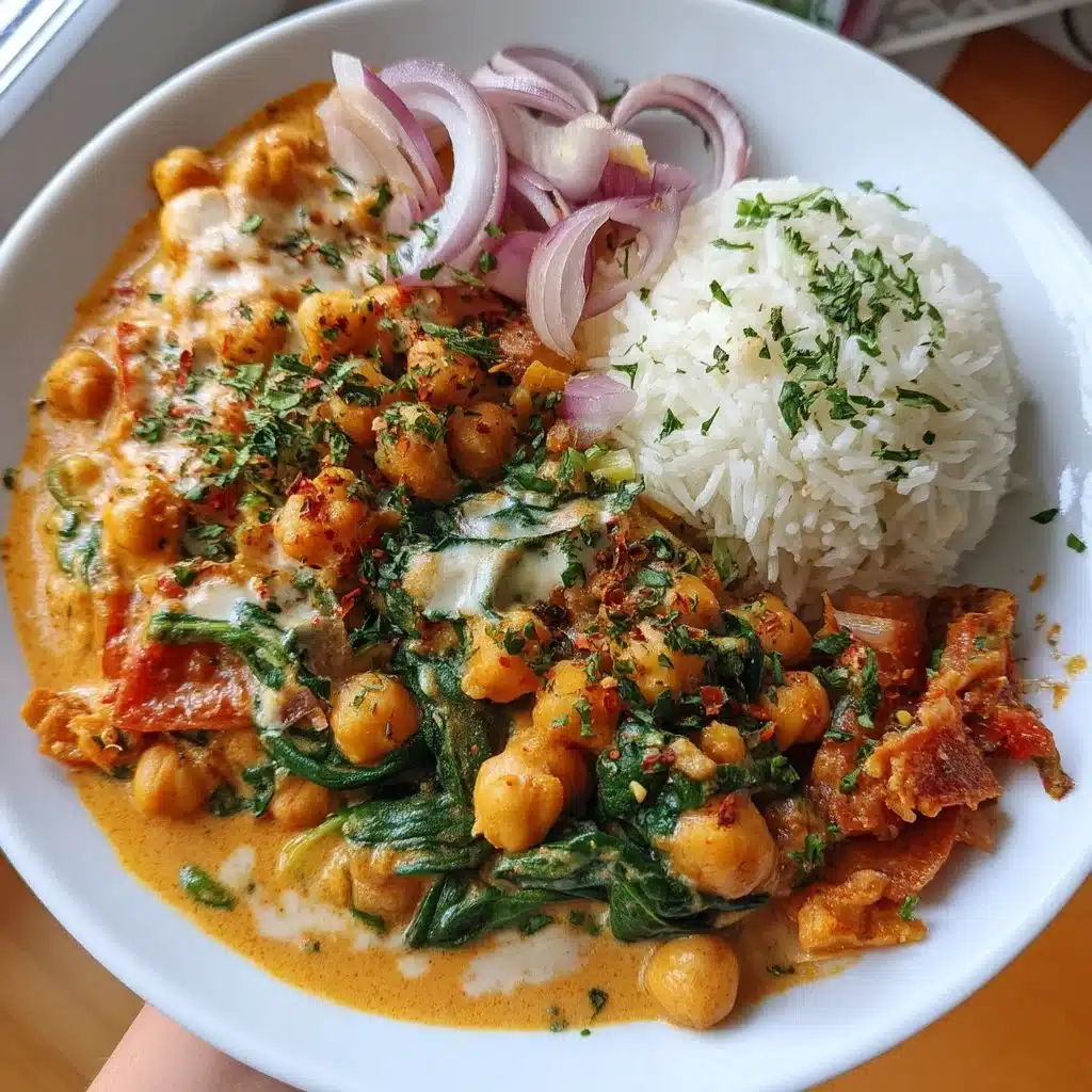 Thai Red Curry with Chickpeas and Spinach 2 Thai Red Curry with Chickpeas and Spinach