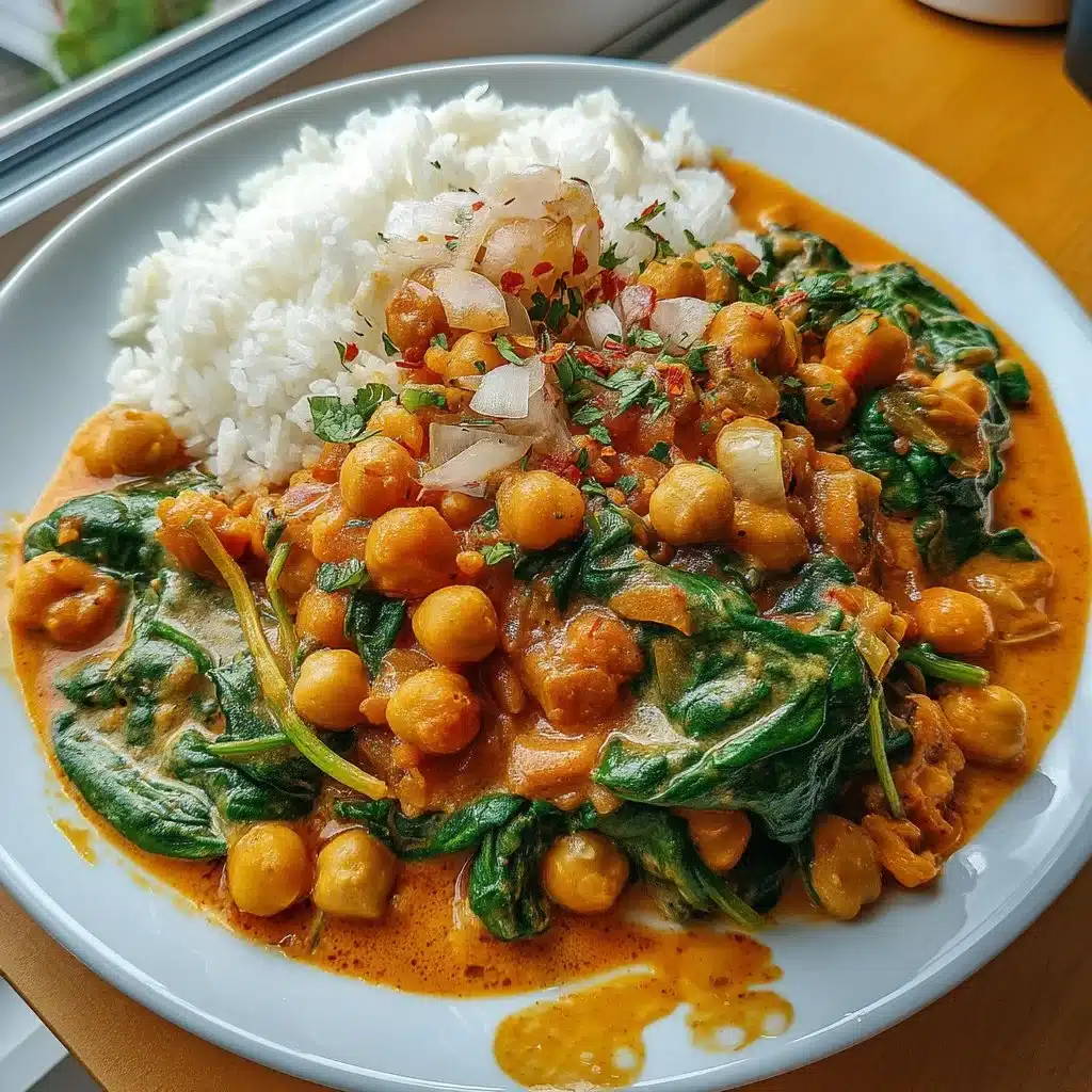 Thai Red Curry with Chickpeas and Spinach 3 Thai Red Curry with Chickpeas and Spinach