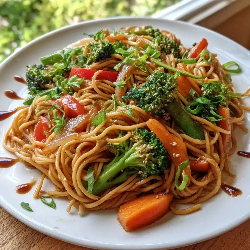 Vegetable Lo Mein using Whole Wheat Spaghetti