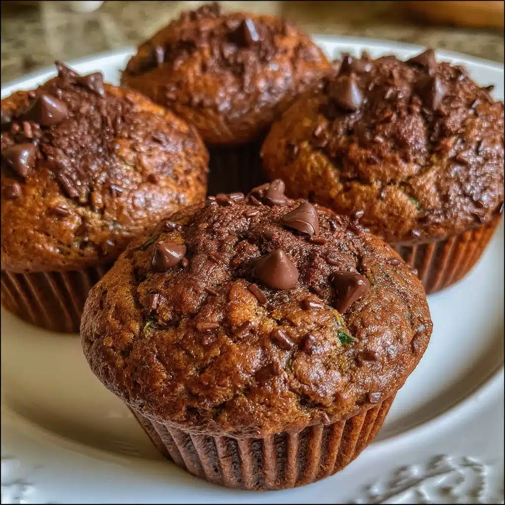 Zucchini Double Chocolate Muffins