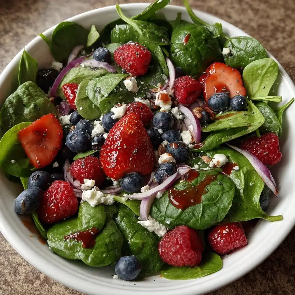 Berry & Spinach Salad with Poppyseed Dressing 1 Berry & Spinach Salad with Poppyseed Dressing