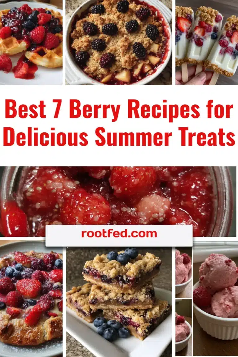 Best 7 Berry Recipes for Delicious Summer Treats 64 A collection of summer berry recipes featuring fresh strawberries, blueberries, and raspberries.