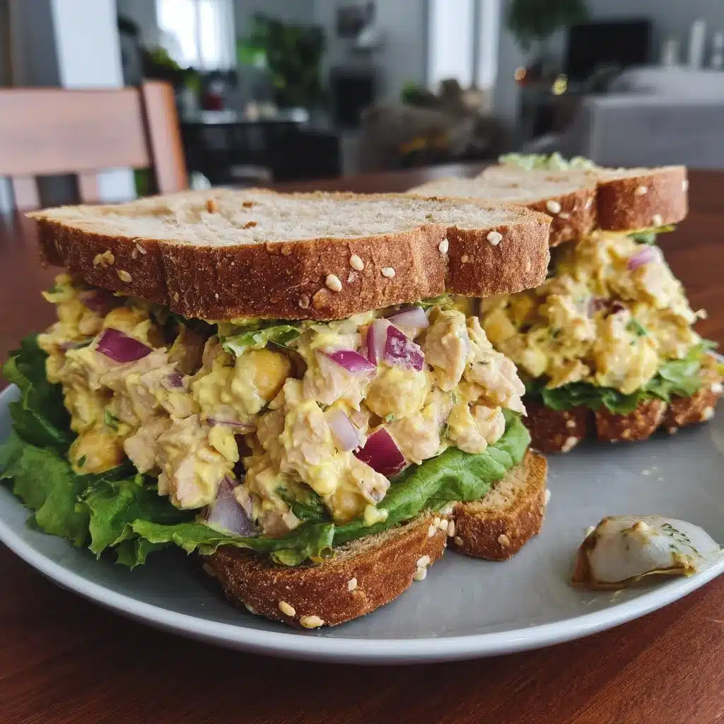 Chickpea Tuna Salad Sandwiches