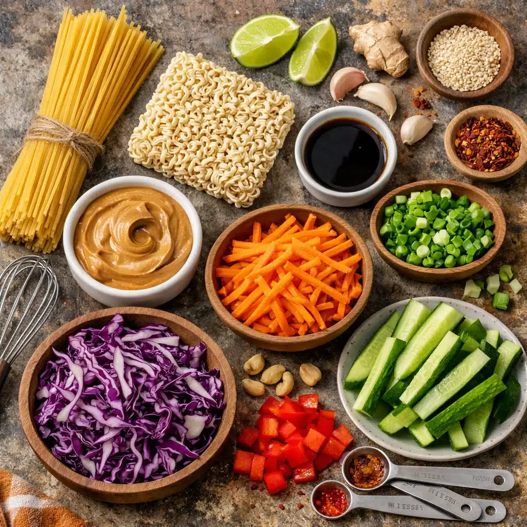 Delicious Cold Peanut Noodle Salad with Crunchy Veggies 2 Delicious Cold Peanut Noodle Salad with Crunchy Veggies