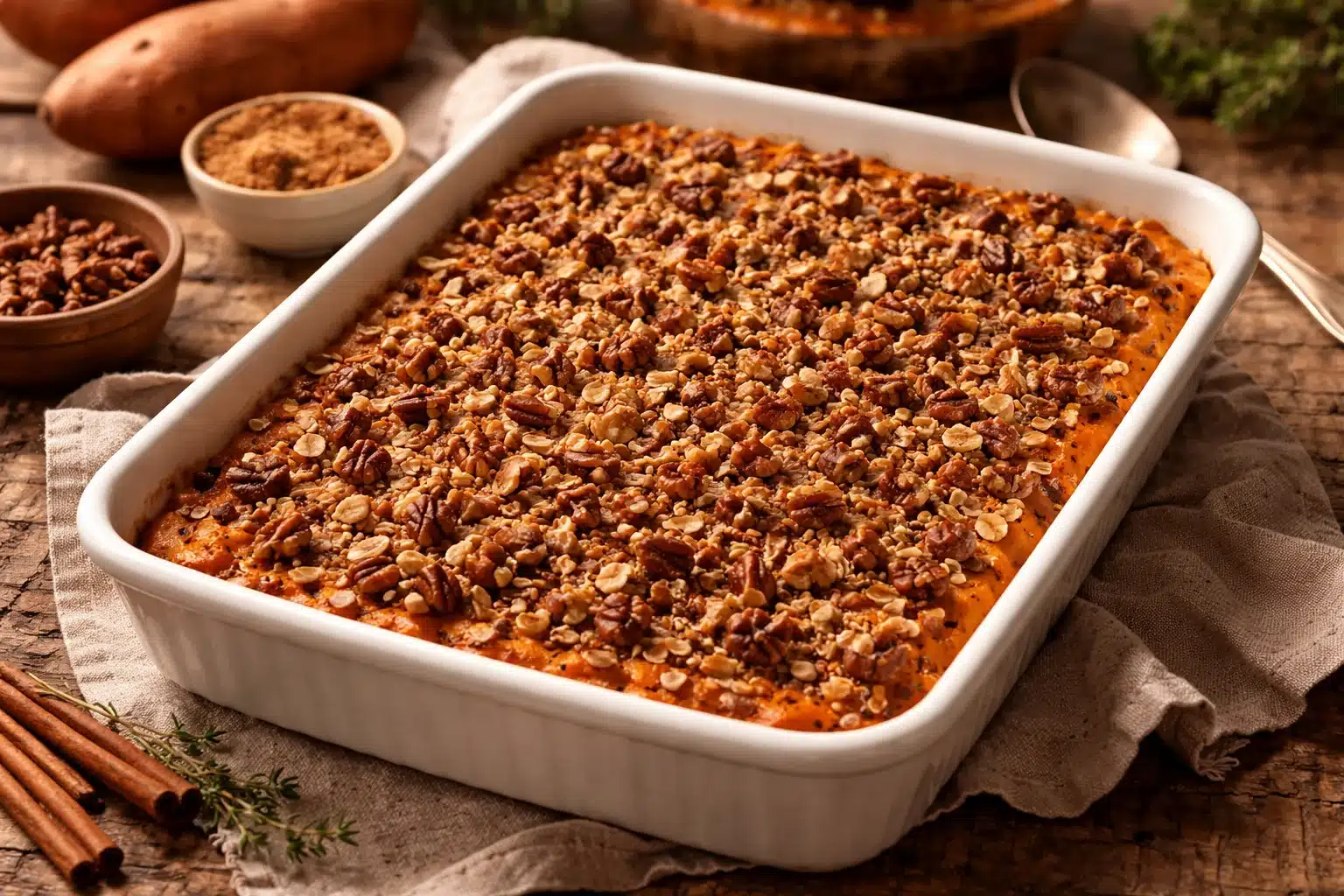 5. Mashed Sweet Potatoes with Pecans