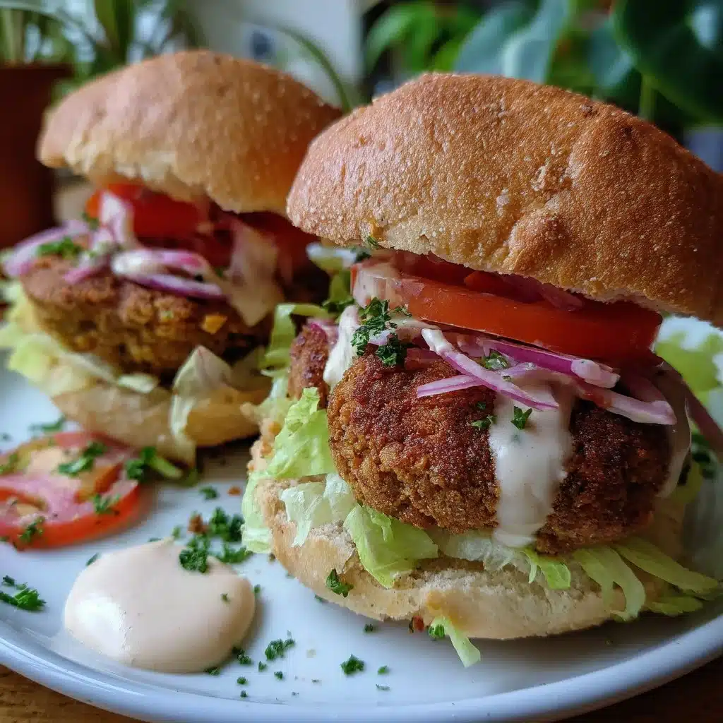 Falafel Burgers with Tahini Sauce