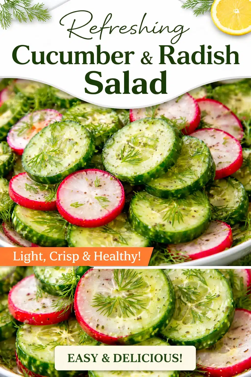 4. Cucumber & Radish Salad with Dill