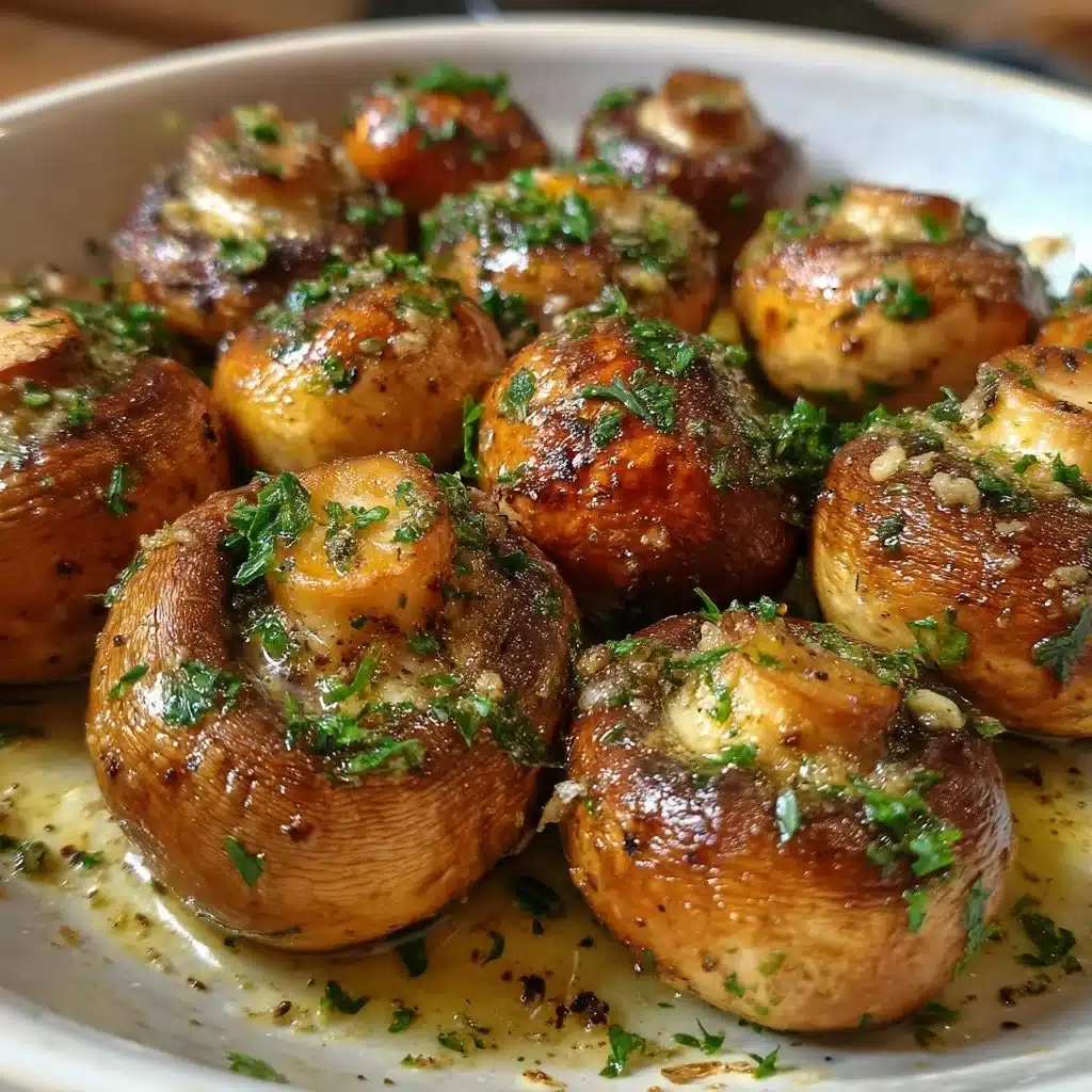 Garlic Bomb Roasted Mushrooms