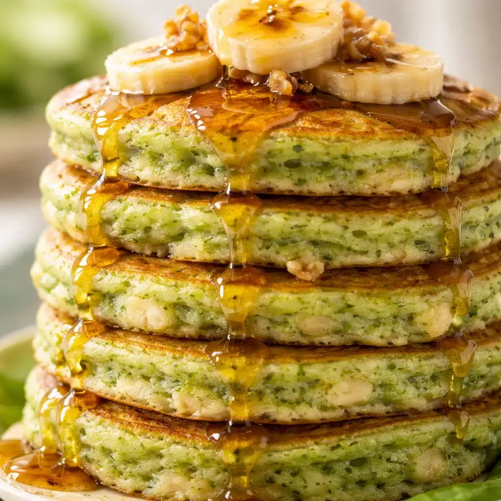 Green Delight: Spinach Banana Pancakes That Wow Your Tastebuds! 1 Delicious Spinach Banana Pancakes with a vibrant green color, served on a plate.