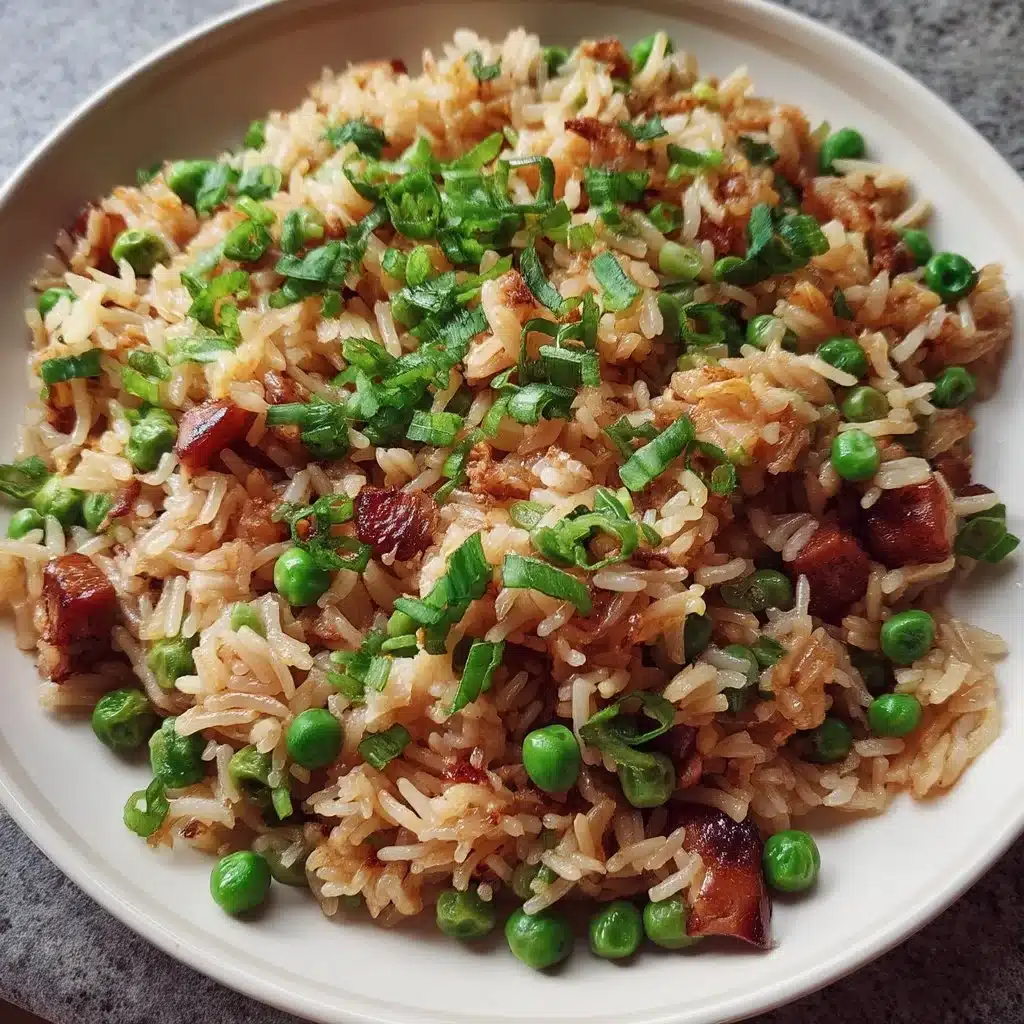 Leftover Rice Fried Rice with Extra Peas