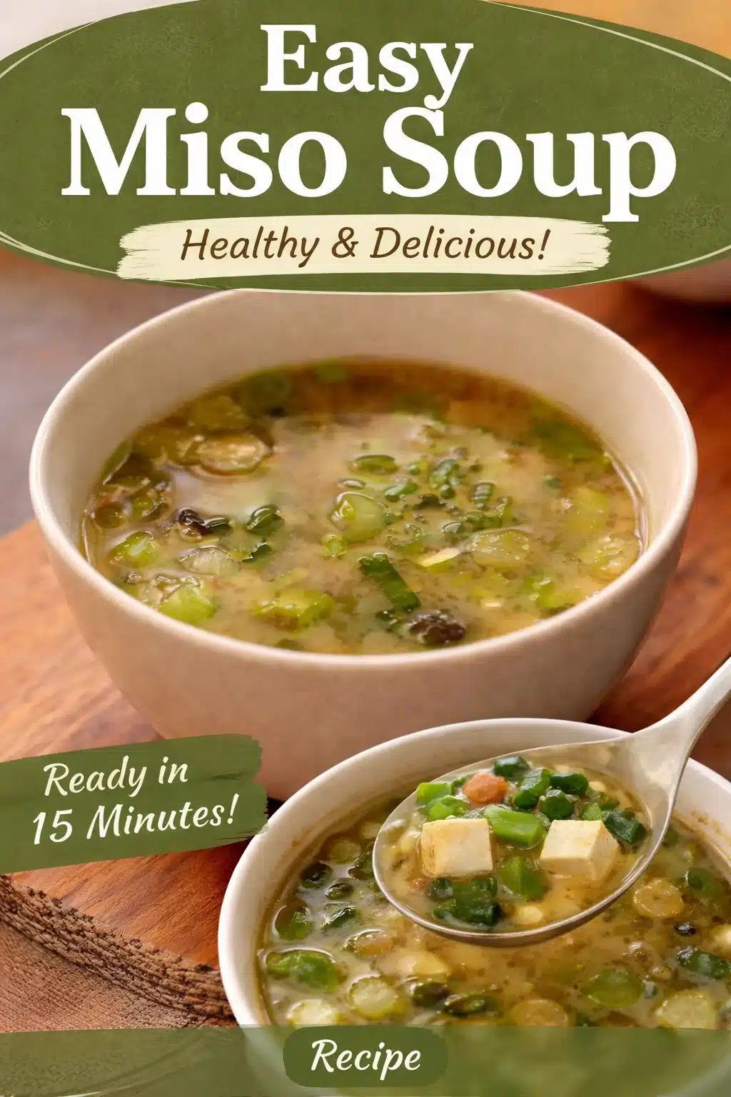 1. Miso Soup with Tofu and Scallions