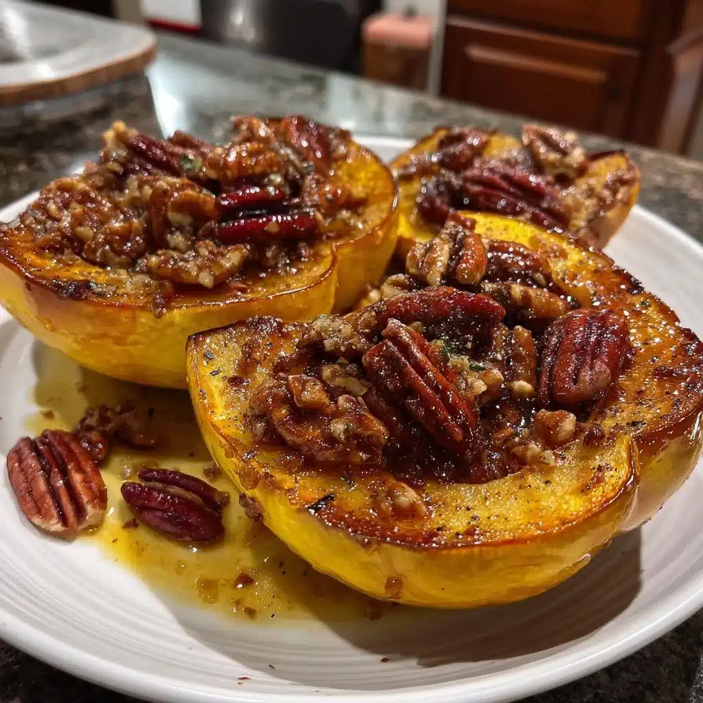 Roasted Acorn Squash with Maple and Pecans 2 Roasted Acorn Squash with Maple and Pecans