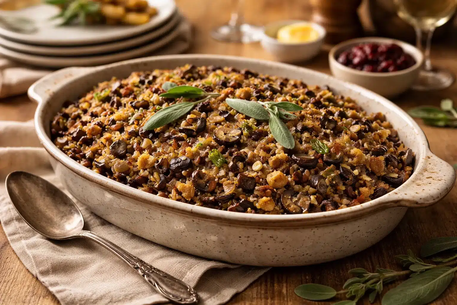 Savory Wild Rice & Mushroom Stuffing You'll Love