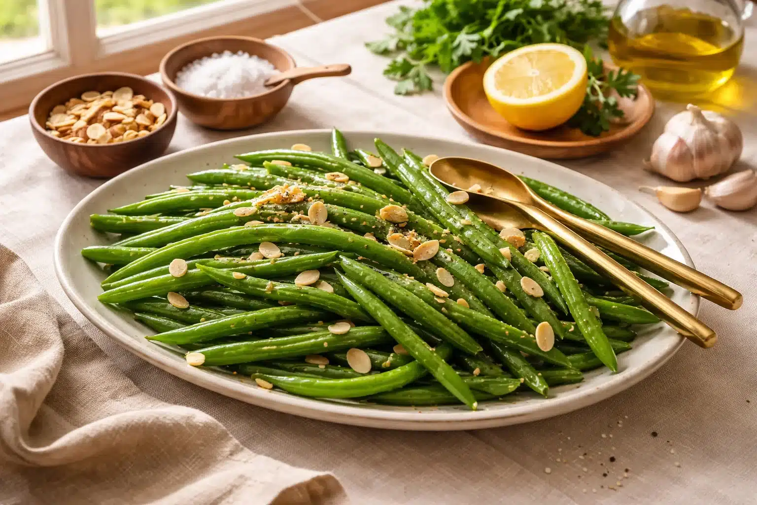 4. Green Beans Almondine