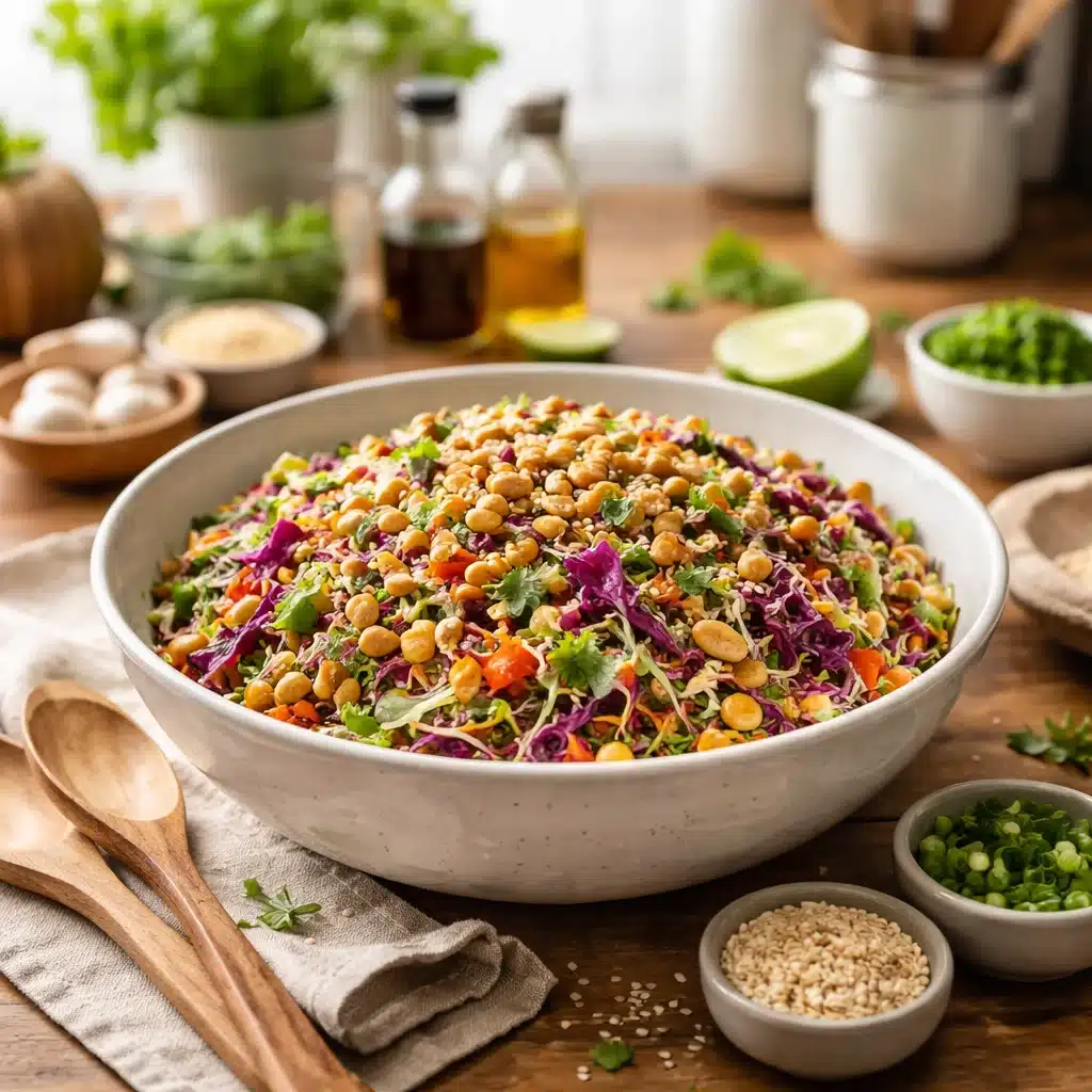 Simple & Delicious Crunchy Asian Slaw with Peanut Dressing Recipe 2 Simple & Delicious Crunchy Asian Slaw with Peanut Dressing Recipe