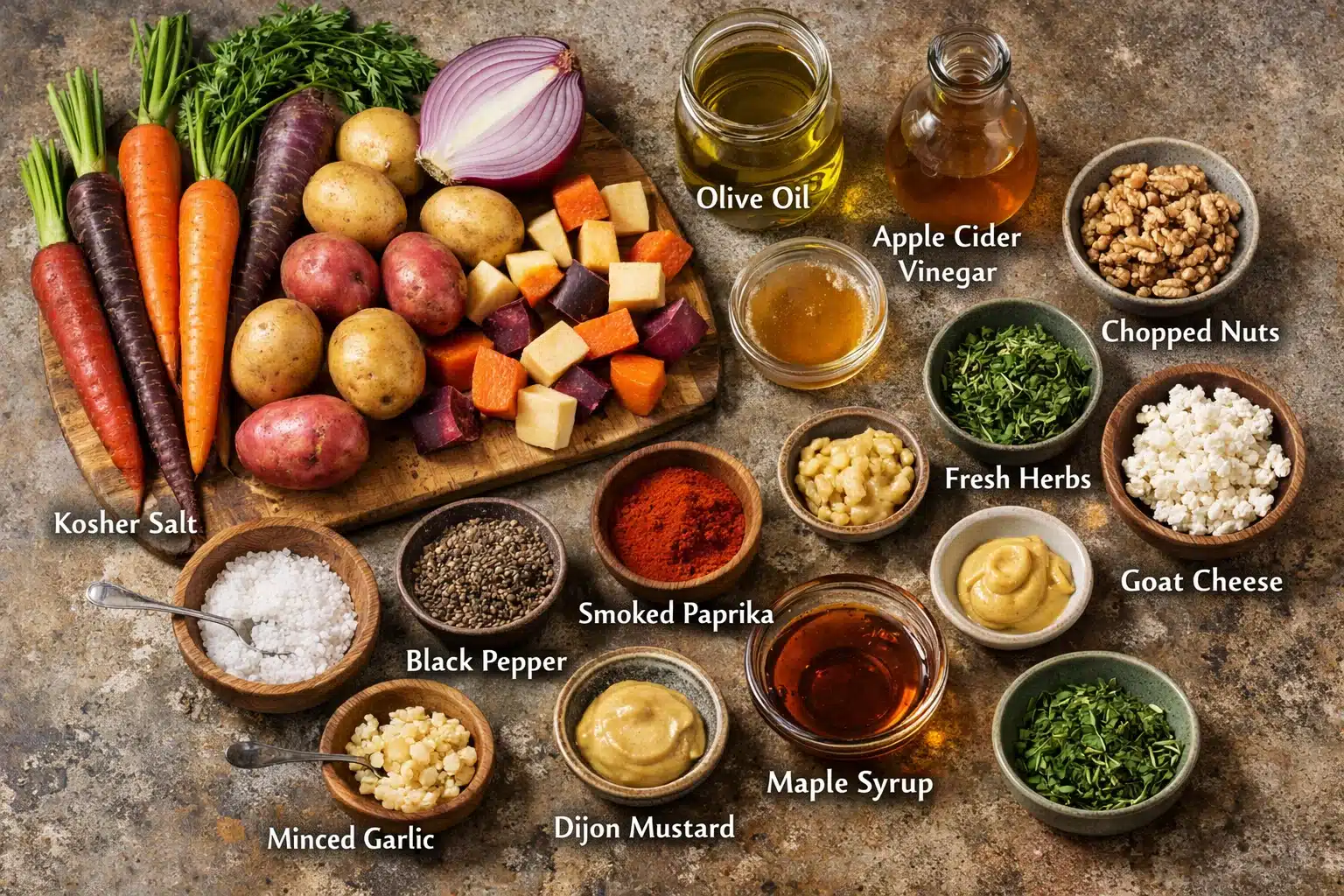 Sweet and Savory Roasted Root Vegetables with Maple Glaze