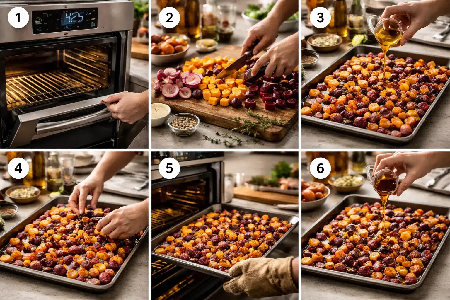 Sweet and Savory Roasted Root Vegetables with Maple Glaze