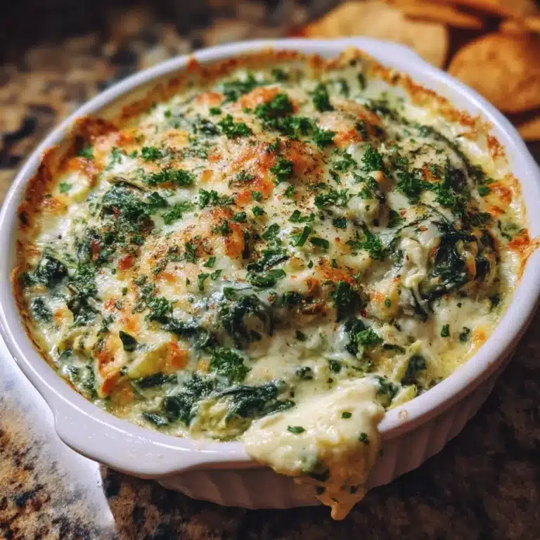 Warm Spinach & Artichoke Dip (Lightened Up) 15 Lightened-up warm spinach artichoke dip served in a bowl with chips