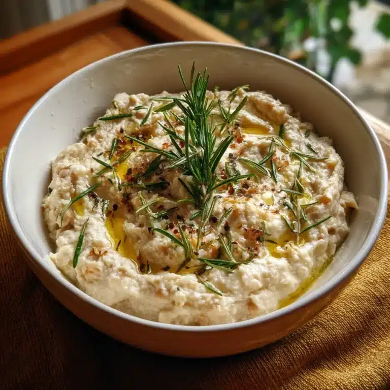 White Bean & Rosemary Dip 16 Delicious White Bean & Rosemary Dip served in a bowl with fresh herbs