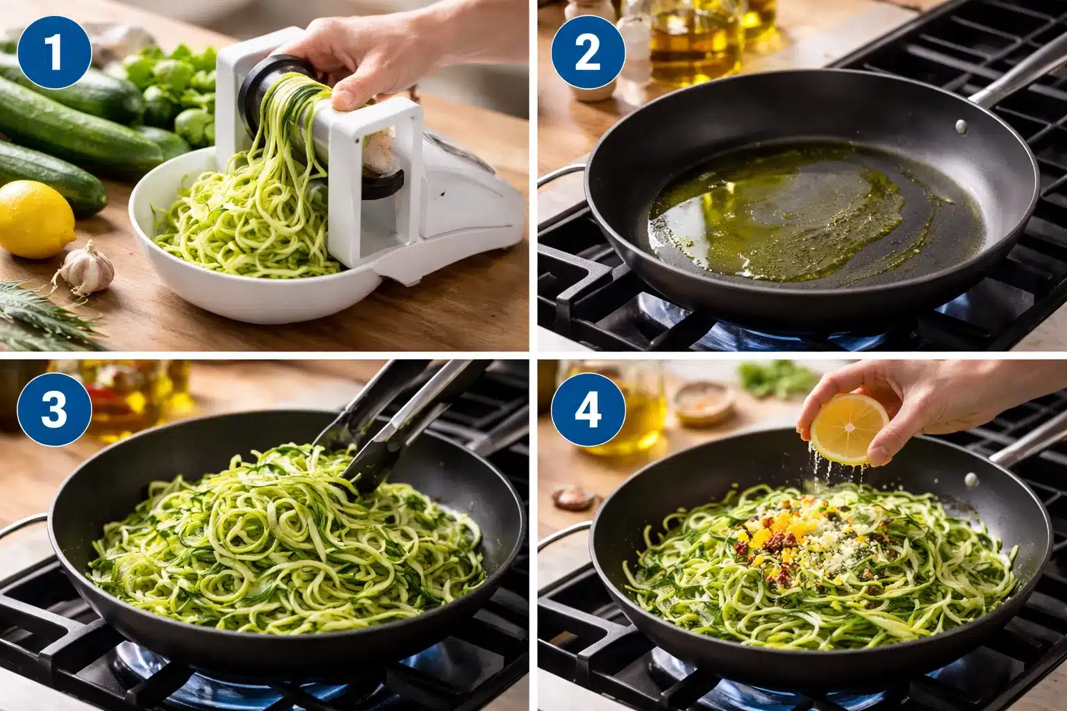 5. Zucchini Noodles with Lemon Oil