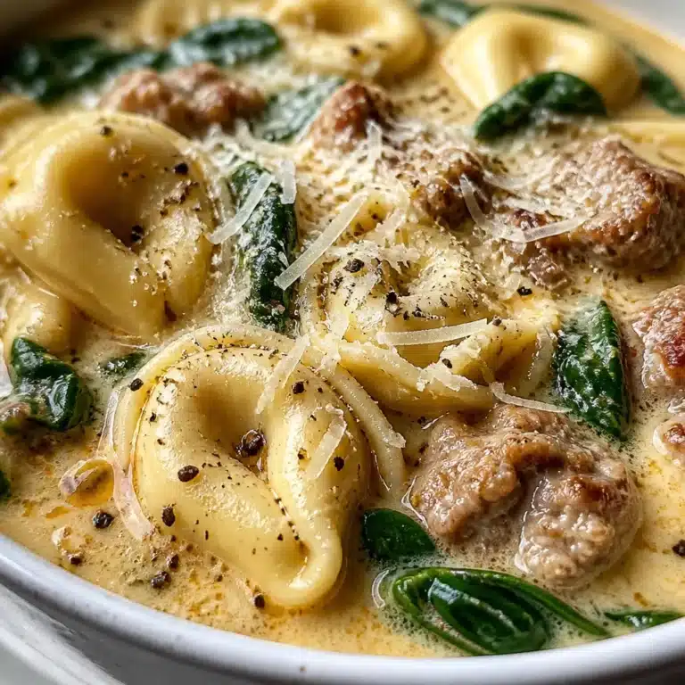 Creamy Sausage Tortellini Soup, a quick and cozy 30-minute meal