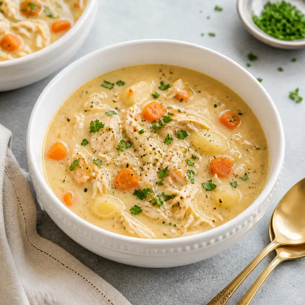 Healthy Chicken Pot Pie Soup