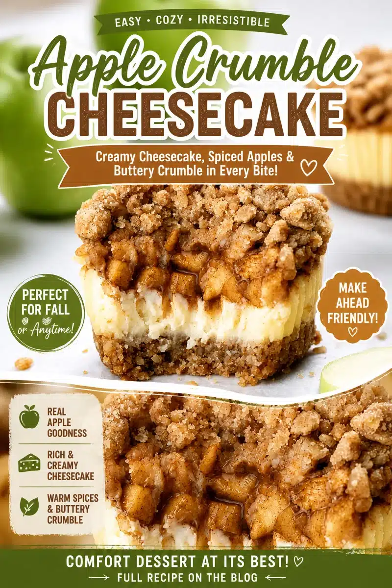 Deliciously Easy Apple Crisp Mini Cheesecakes to Savor