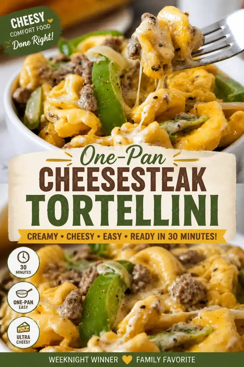 Crock Pot Cheesesteak Tortellini Recipe