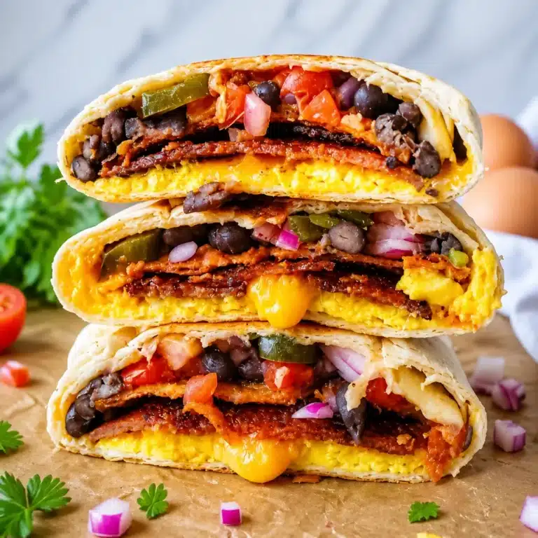Easy Breakfast Crunchwrap with hash browns, eggs, cheese, and sausage for busy mornings.