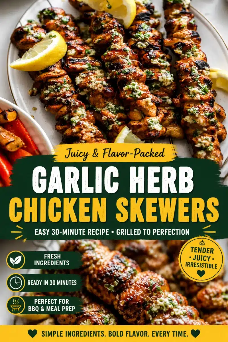 Savory Garlic Parmesan Chicken Skewers for Effortless Summer Grilling - Try This Now!