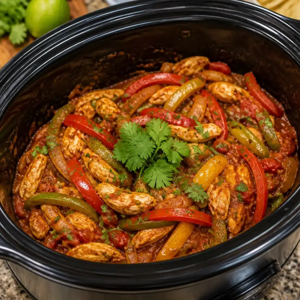 Simple Dump and Go Crockpot Chicken Fajitas Dinner for Busy Nights