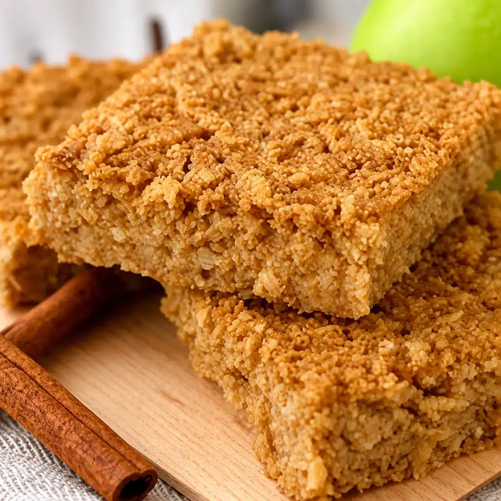 Soft & Chewy Apple Oatmeal Bars with warm, baked-apple flavor for a healthy snack.