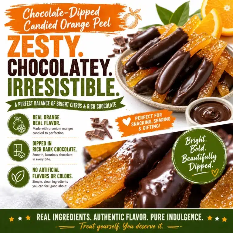 Delicious chocolate-dipped candied orange peel treat on a white plate.