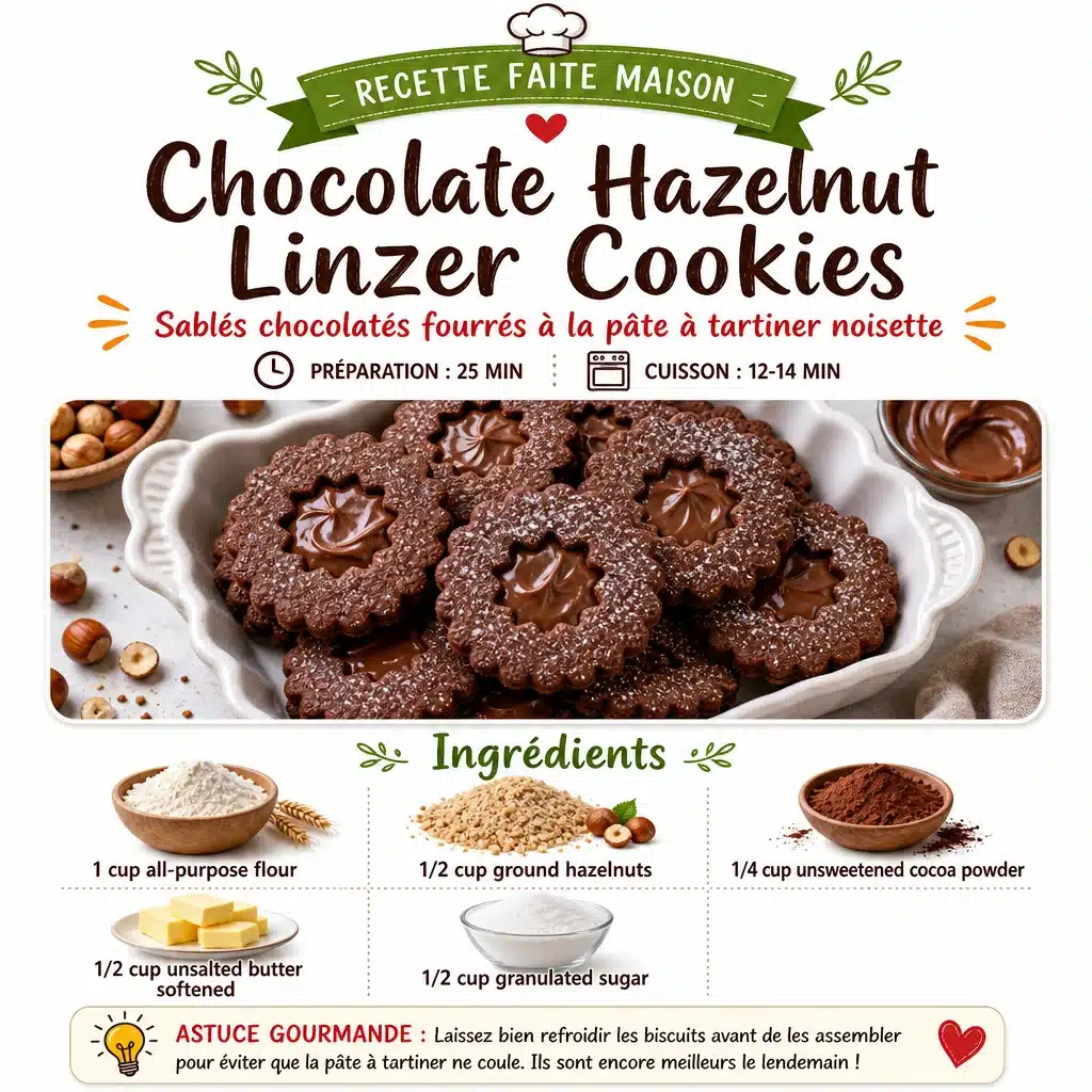 Chocolate Hazelnut Linzer Cookies - High Fiber 1 Delicious Chocolate Hazelnut Linzer Cookies high in fiber