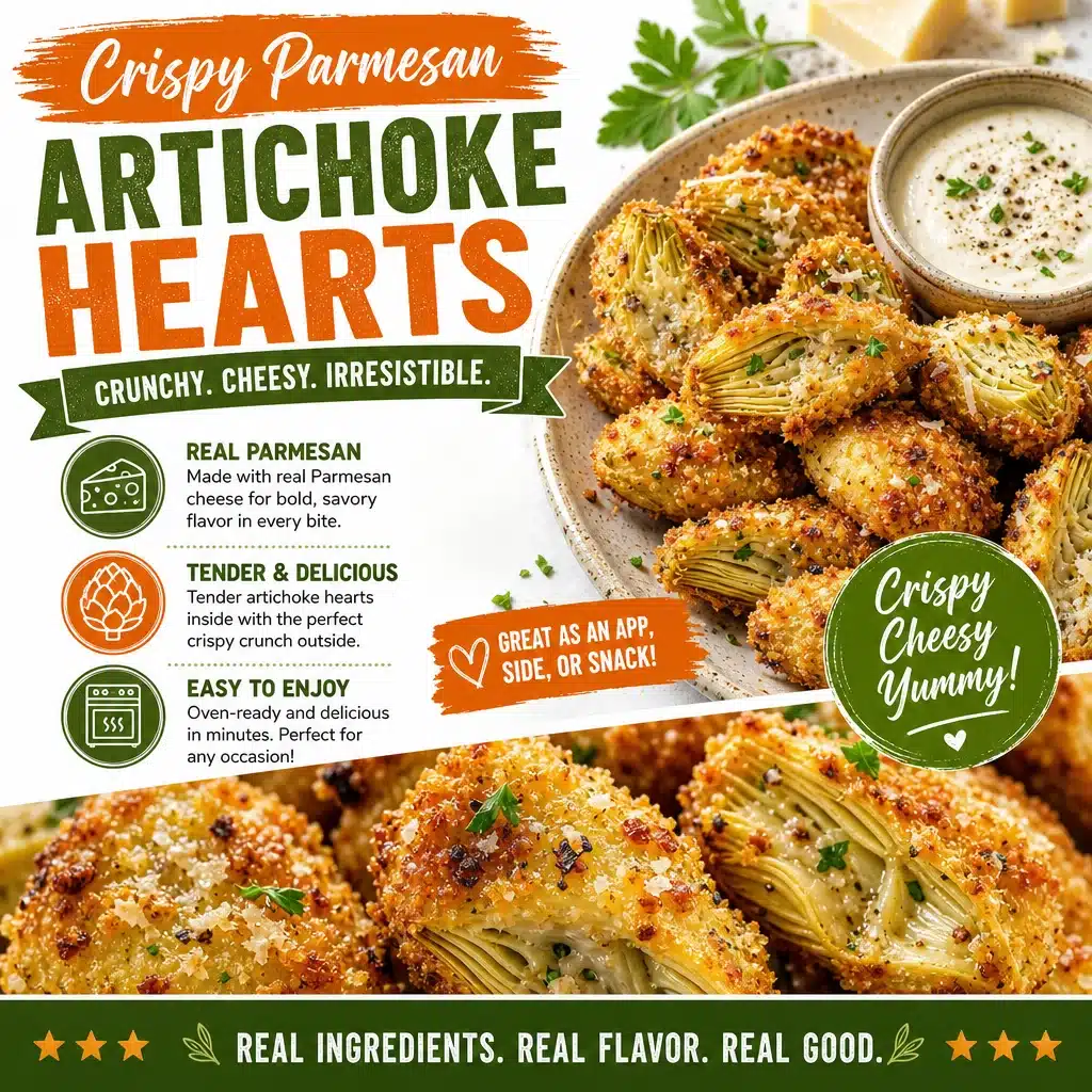 Crispy Parmesan Artichoke Hearts, a nutritious and tasty snack option
