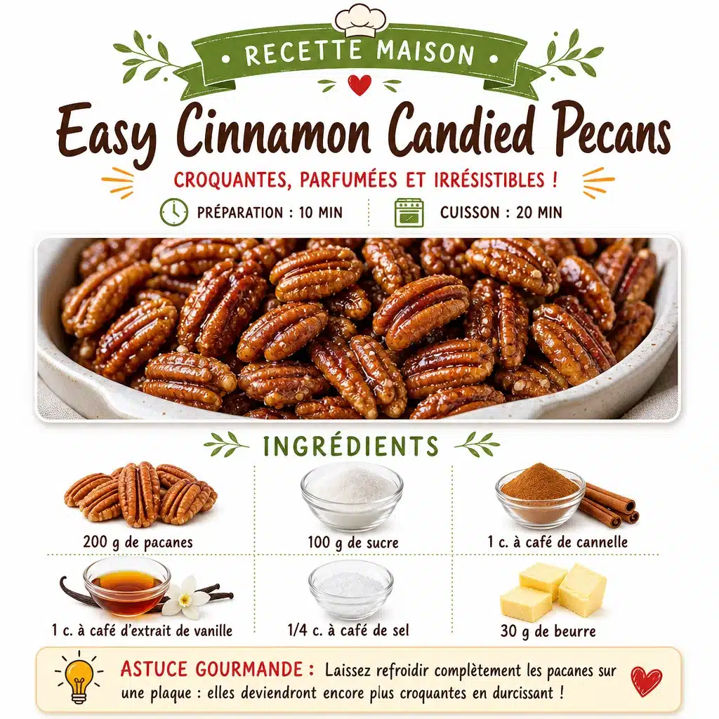 Bowl of easy cinnamon candied pecans for a healthy snack option